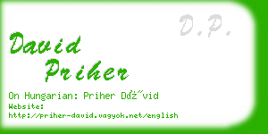 david priher business card